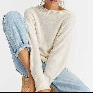 Free People Talk All Night Cashmere Oversized Slouchy Sweater